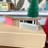 Midcentury House Ornament with 'Butterfly' Roof