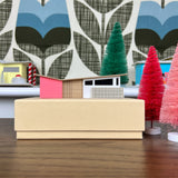 Midcentury House Ornament with 'Butterfly' Roof
