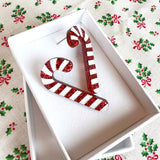 Candy Cane Stud Earrings