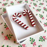 Candy Cane Stud Earrings