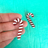 Candy Cane Stud Earrings