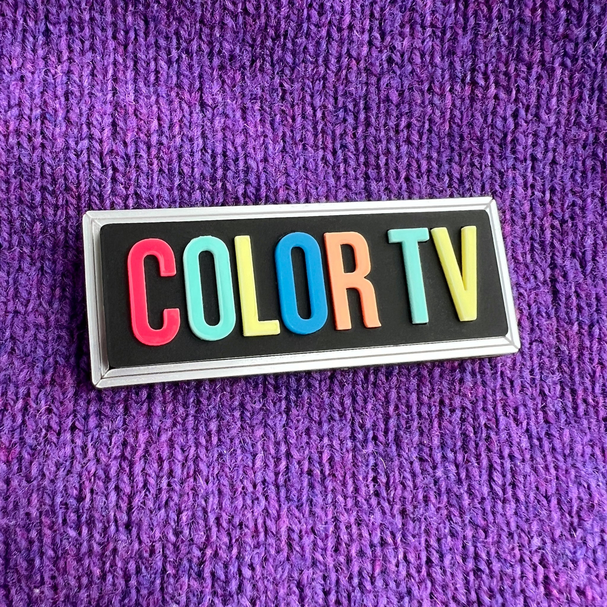 COLOR TV Sign Brooch – Tiny Scenic