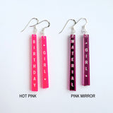 Custom Text Drop Earrings