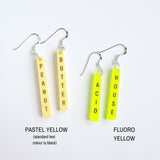 Custom Text Drop Earrings
