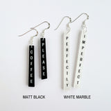 Custom Text Drop Earrings