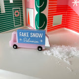 Fake Snow Delivery Truck Brooch