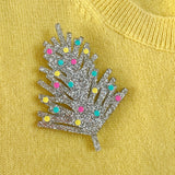 Glittery Christmas Tree Brooch
