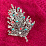 Glittery Christmas Tree Brooch