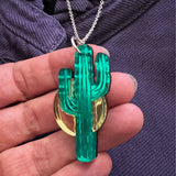 Cactus Necklace - Green / Gold
