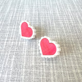Retro Heart-shaped Stud Earrings