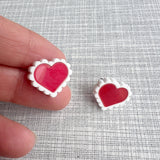 Retro Heart-shaped Stud Earrings