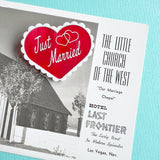 'Just Married' Retro Wedding Brooch