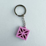 Breeze Block Keyring, Leaf Pattern – Various Colours