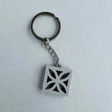 Breeze Block Keyring, Leaf Pattern – Various Colours