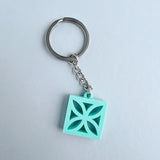 Breeze Block Keyring, Leaf Pattern – Various Colours