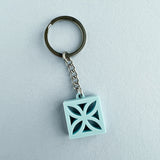 Breeze Block Keyring, Leaf Pattern – Various Colours