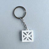 Breeze Block Keyring, Leaf Pattern – Various Colours
