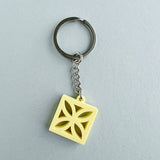 Breeze Block Keyring, Leaf Pattern – Various Colours