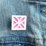 Breeze Block Pin - Leaf Pattern, Brights