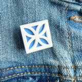 Breeze Block Pin - Leaf Pattern, Brights