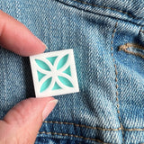 Breeze Block Pin - Leaf Pattern, Brights