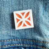 Breeze Block Pin - Leaf Pattern, Brights