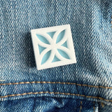 Breeze Block Pin - Leaf Pattern, Brights