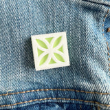 Breeze Block Pin - Leaf Pattern, Brights