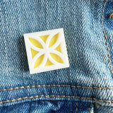 Breeze Block Pin - Leaf Pattern, Brights