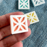 Breeze Block Pin - Leaf Pattern, Brights