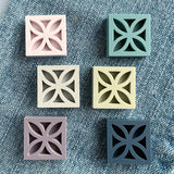 Breeze Block Pin - Leaf Pattern, Matt Neutrals