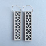 Long Breeze Block Drop Earrings, 5 Colour Options