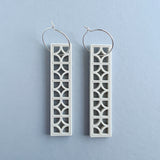 Long Breeze Block Drop Earrings, 5 Colour Options