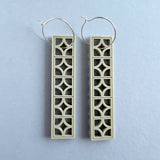 Long Breeze Block Drop Earrings, 5 Colour Options