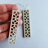 Long Breeze Block Drop Earrings, 5 Colour Options