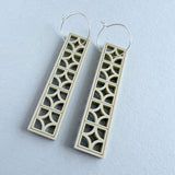 Long Breeze Block Drop Earrings, 5 Colour Options