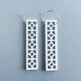Long Breeze Block Drop Earrings, 5 Colour Options
