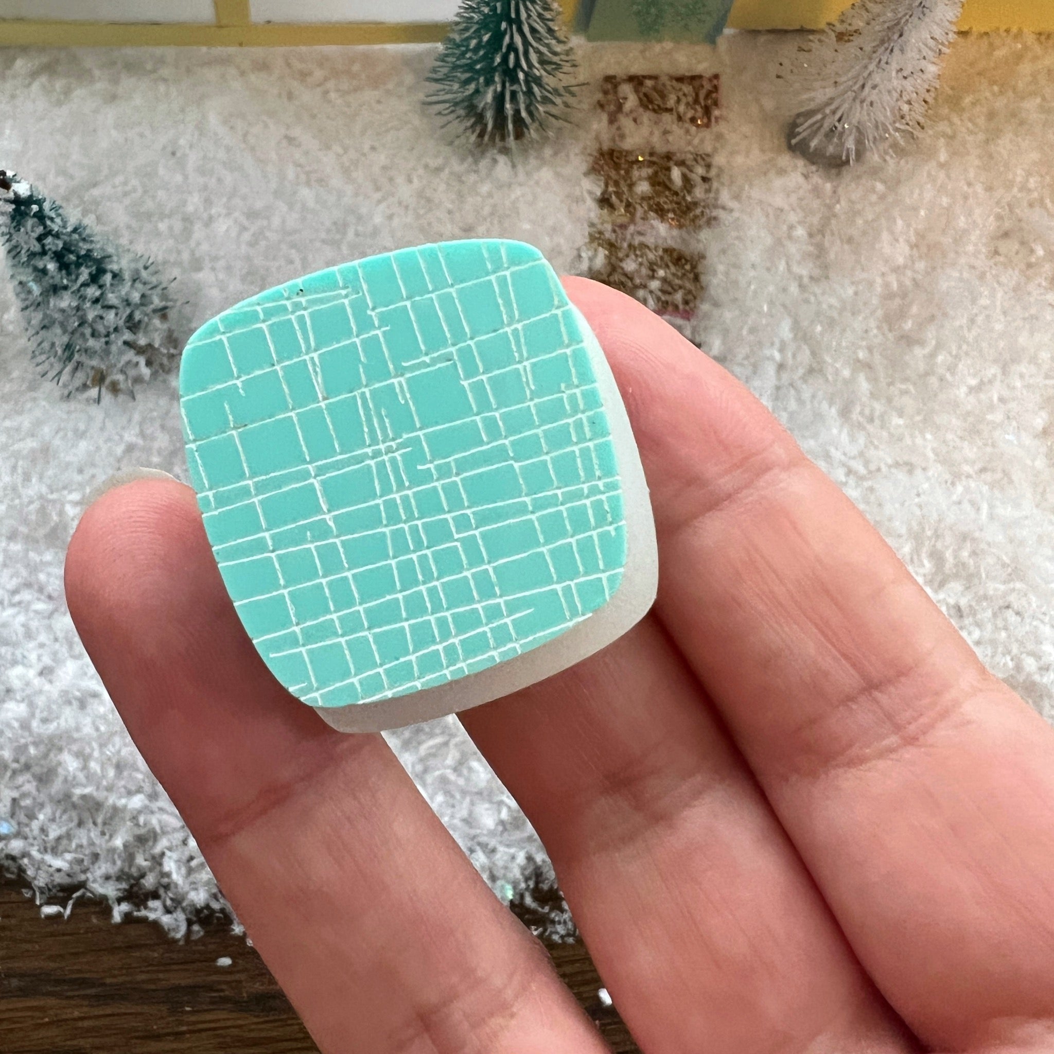 Double-layer MCM Pebble Brooch - Various Colours