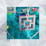 Breeze Block Bauble - in Mint, Yellow or Pink