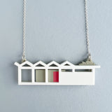 ZigZag Roof Blueprint House Necklace - Two colour options