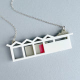 ZigZag Roof Blueprint House Necklace - Two colour options