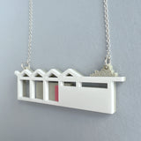 ZigZag Roof Blueprint House Necklace - Two colour options
