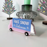 Fake Snow Delivery Truck Necklace