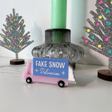 Fake Snow Delivery Truck Necklace