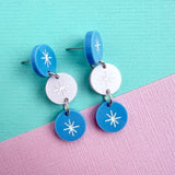 Falling Snowflake Drop Earrings
