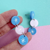 Falling Snowflake Drop Earrings