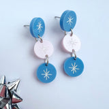 Falling Snowflake Drop Earrings
