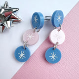 Falling Snowflake Drop Earrings