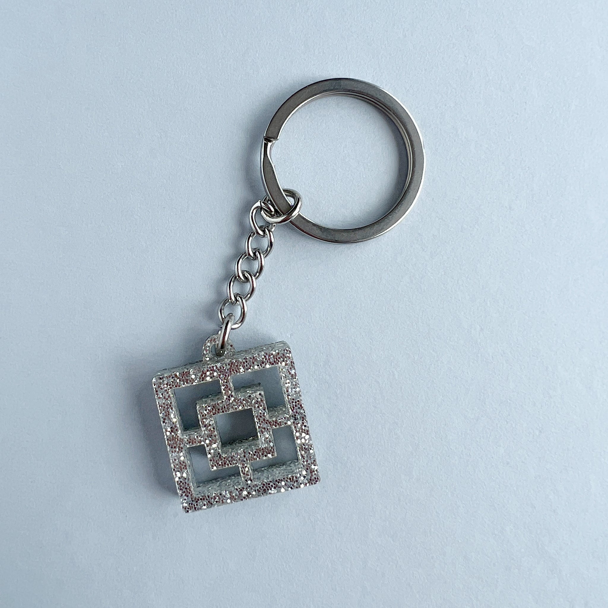 Breeze Block Keyring, Square Pattern – Various Colours