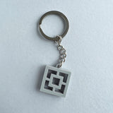 Breeze Block Keyring, Square Pattern – Various Colours